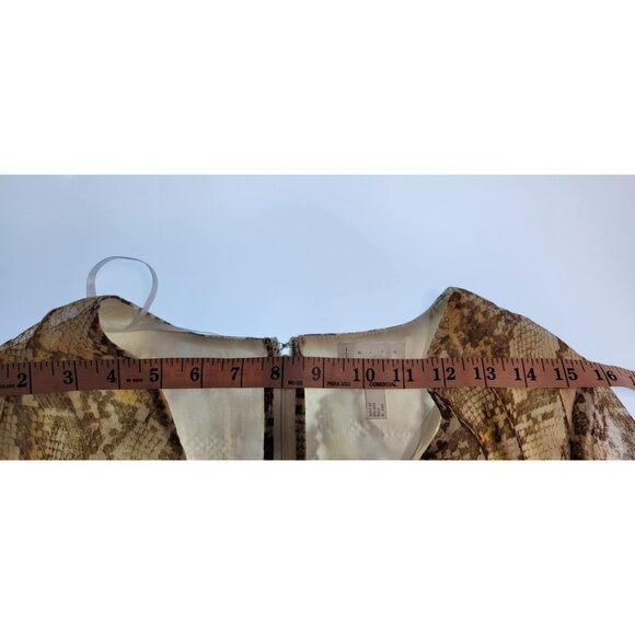 Leith Dress Womems Sz Medium V Neck Ruffles Animal Print Long Sleeve - Picture 7 of 11